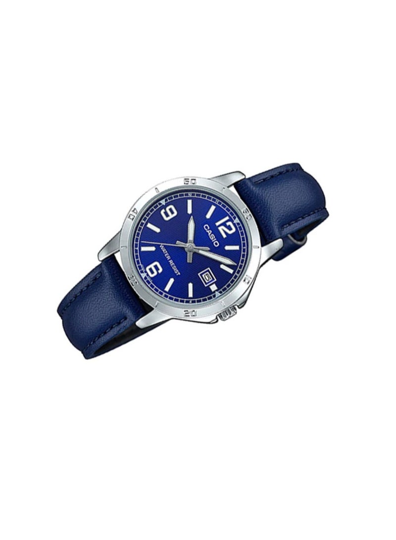 Casio MTP/LTP-V004L-2B Blue Leather Couple Watches - Image 3